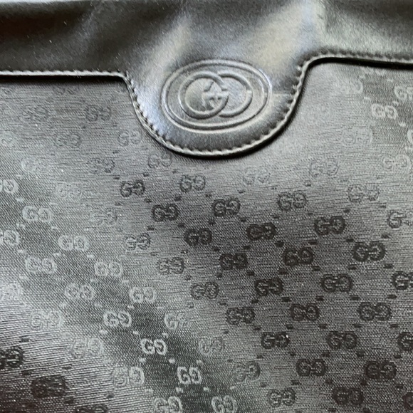 GUCCI 80s black monogram shoulder bag - Picture 3 of 12
